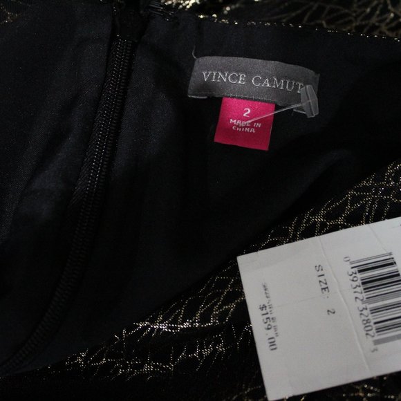 Vince Camuto Gold and Black Party Dress NWT - Picture 2 of 5